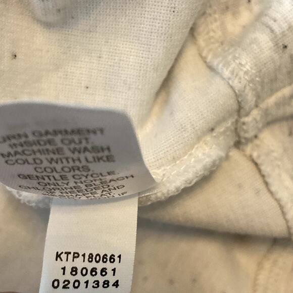 J. Jill Ponte Tunic Top 3/4 Sleeve Pullover Hi-Lo Round Neck Speckled White L - Picture 4 of 5